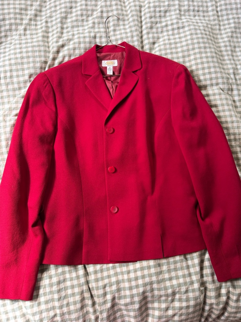 Classic Red Women's Wool Blend Jacket